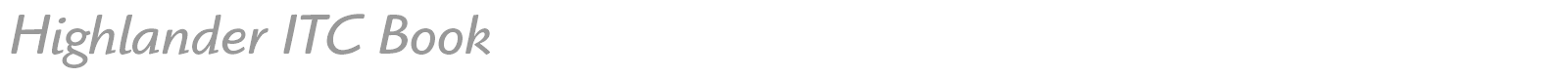 Highlander ITC Book font preview